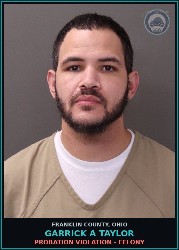 Booking mugshot of Garrick A Taylor in Franklin County