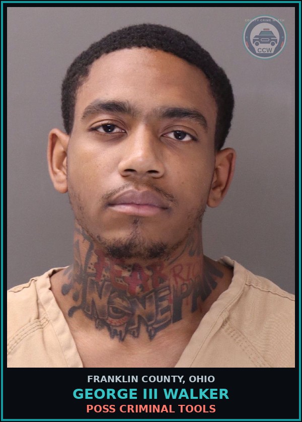 Booking mugshot of George Iii Walker in Franklin County