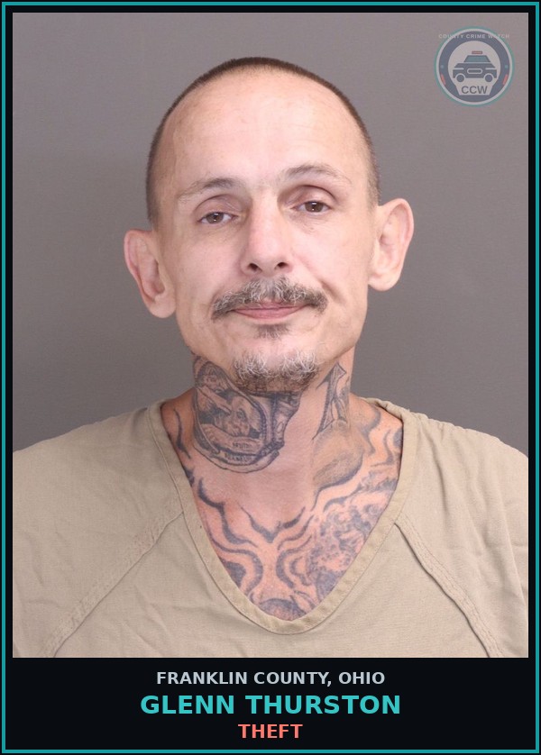 Booking mugshot of Glenn Thurston in Franklin County