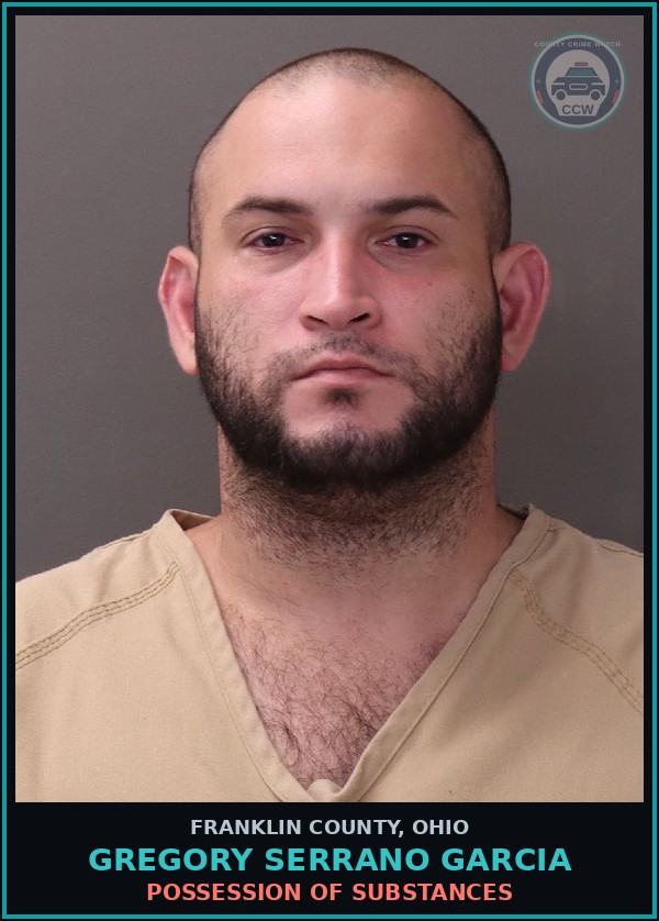 Booking mugshot of Gregory Serrano Garcia in Franklin County