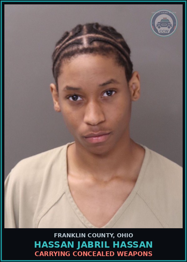 Booking mugshot of Hassan Jabril Hassan in Franklin County
