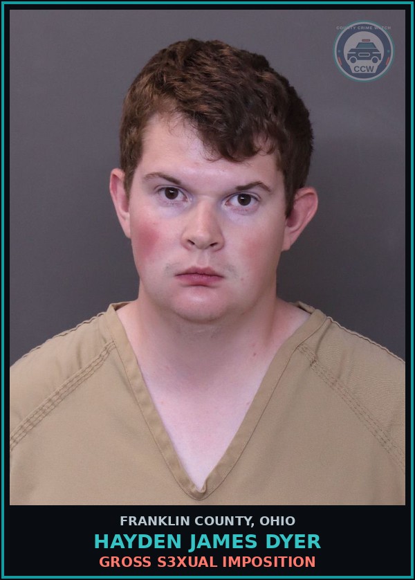 Booking mugshot of Hayden James Dyer in Franklin County