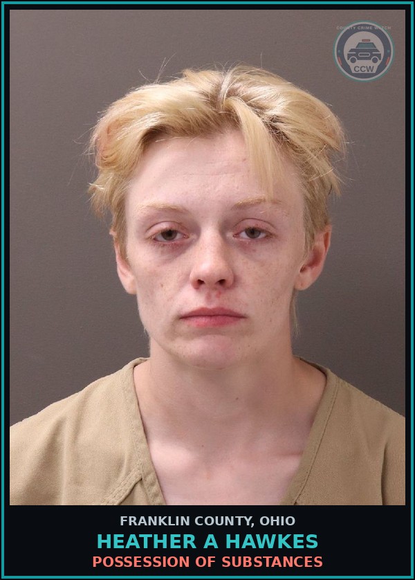Booking mugshot of Heather A Hawkes in Franklin County