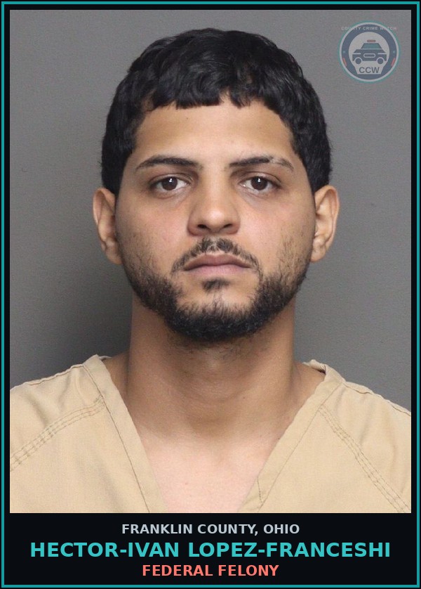 Booking mugshot of Hector-Ivan Lopez-Franceshi in Franklin County