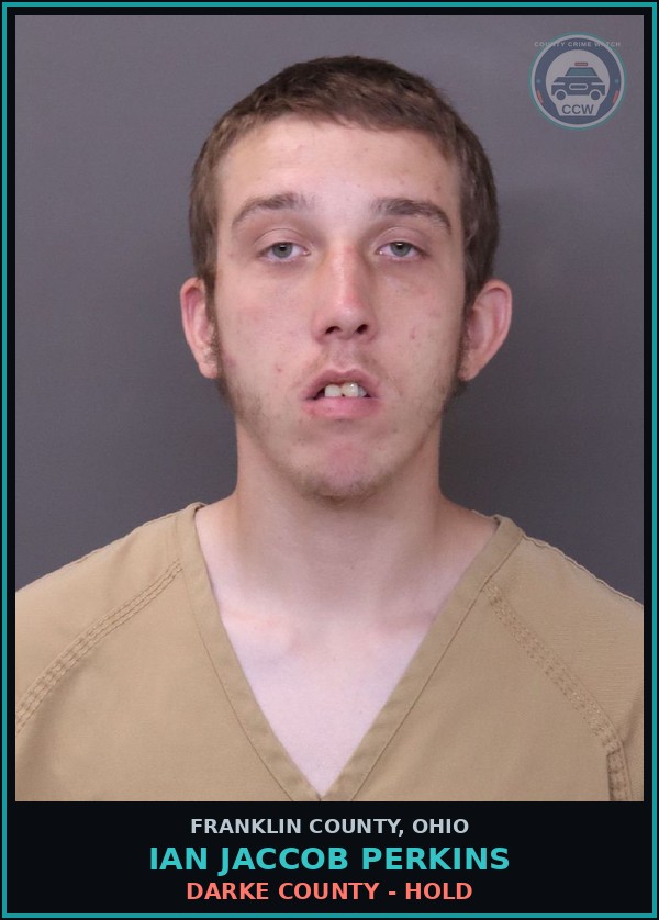 Booking mugshot of Ian Jaccob Perkins in Franklin County