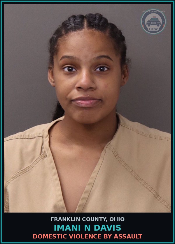 Booking mugshot of Imani N Davis in Franklin County