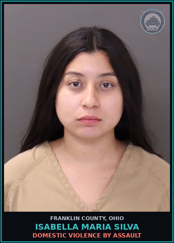 Booking mugshot of Isabella Maria Silva in Franklin County