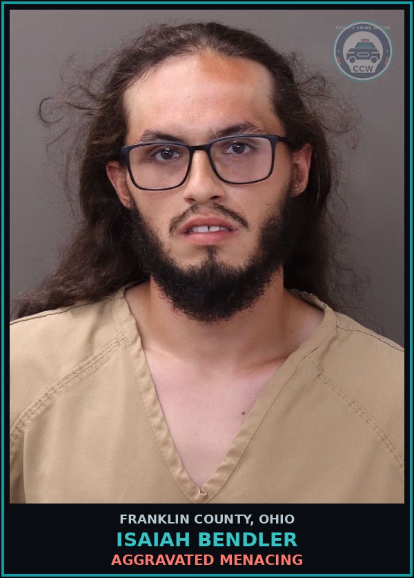 Booking mugshot of Isaiah Bendler in Franklin County