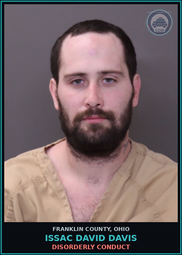 Booking mugshot of Issac David Davis in Franklin County