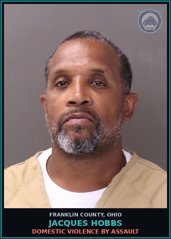 Booking mugshot of Jacques Hobbs in Franklin County