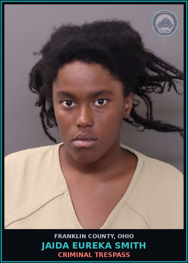 Booking mugshot of Jaida Eureka Smith in Franklin County