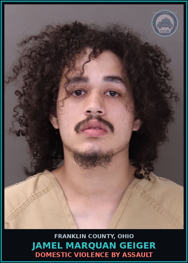 Booking mugshot of Jamel Marquan Geiger in Franklin County