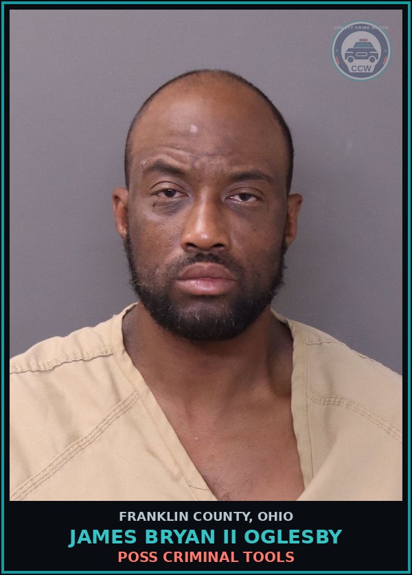 Booking mugshot of James Bryan Ii Oglesby in Franklin County
