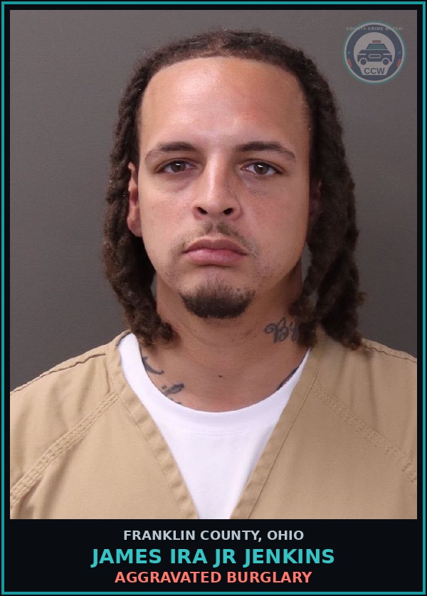 Booking mugshot of James Ira Jr Jenkins in Franklin County