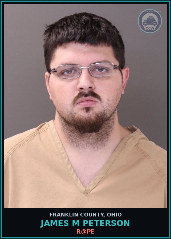Booking mugshot of James M Peterson in Franklin County