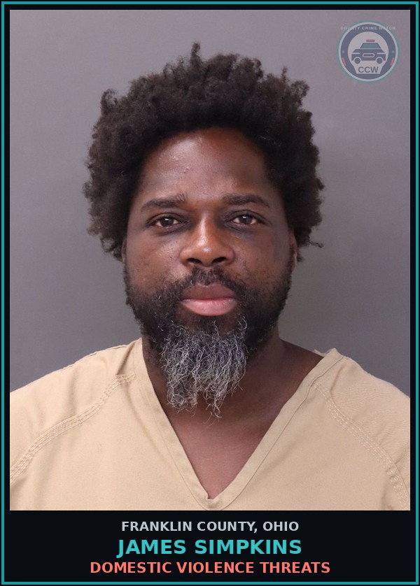 Booking mugshot of James Simpkins in Franklin County