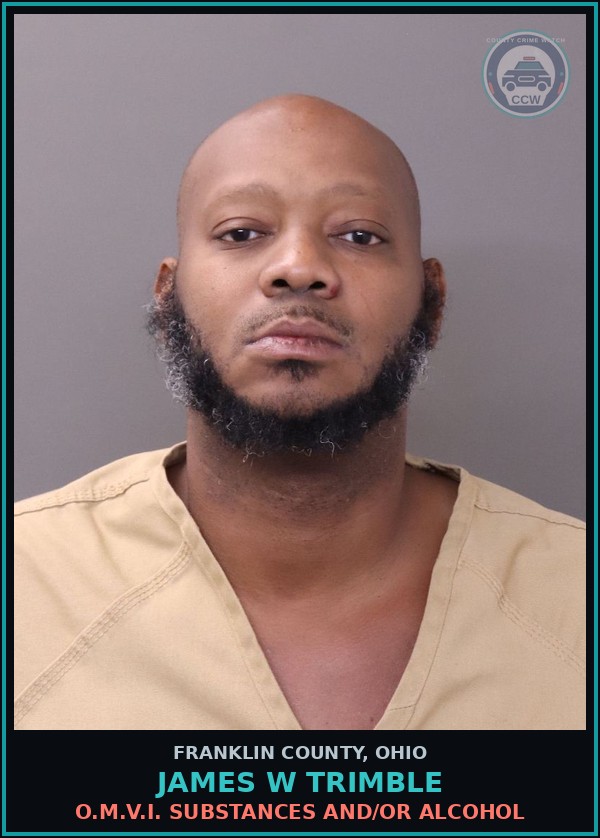 Booking mugshot of James W Trimble in Franklin County