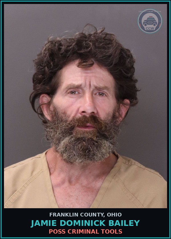 Booking mugshot of Jamie Dominick Bailey in Franklin County