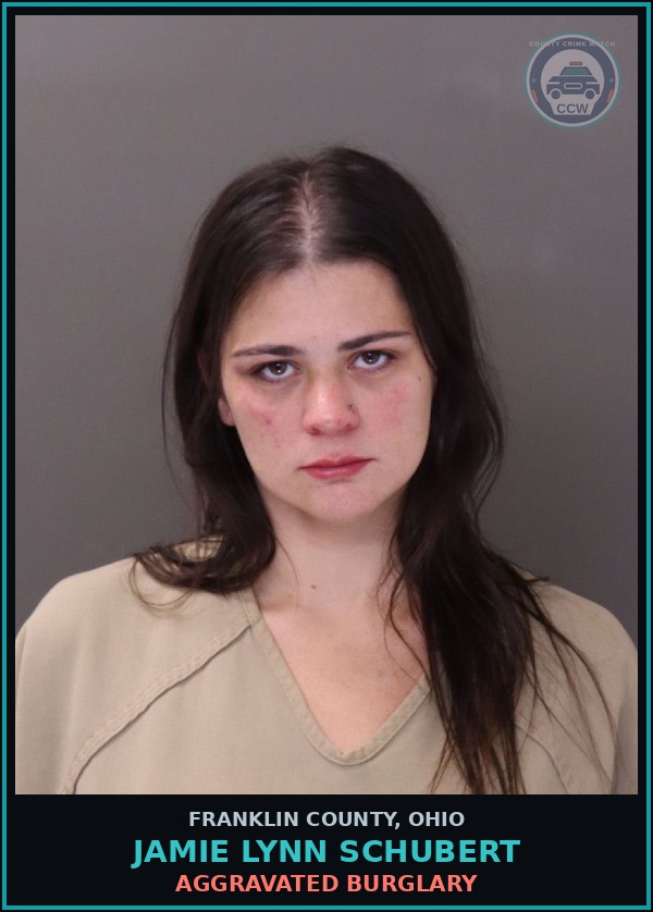 Booking mugshot of Jamie Lynn Schubert in Franklin County