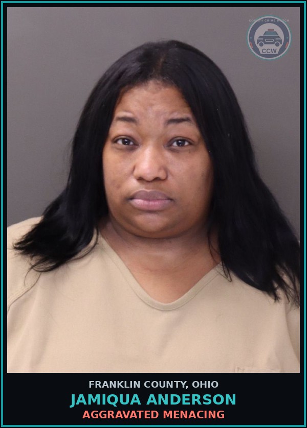 Booking mugshot of Jamiqua Anderson in Franklin County