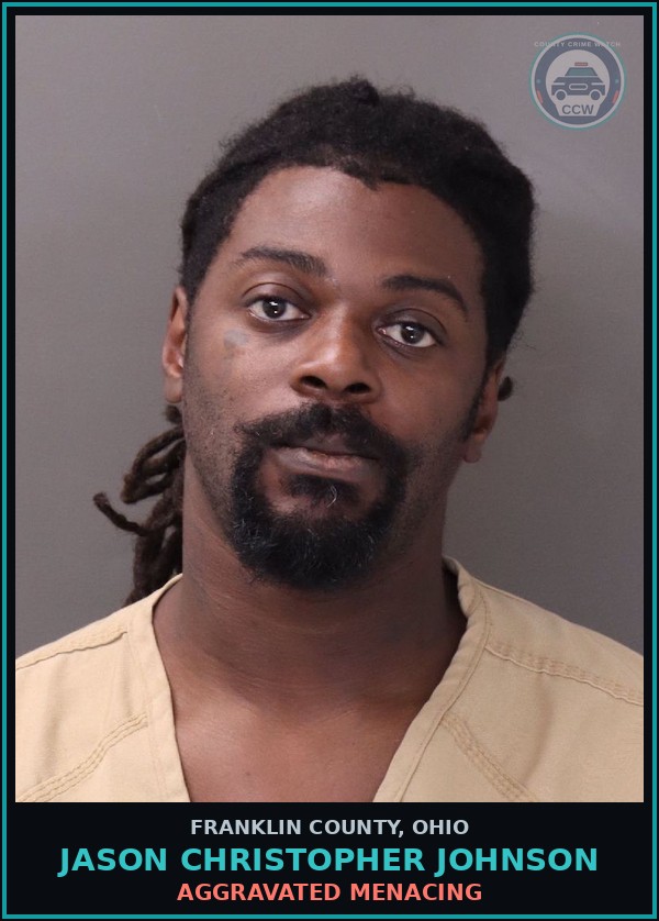 Booking mugshot of Jason Christopher Johnson in Franklin County