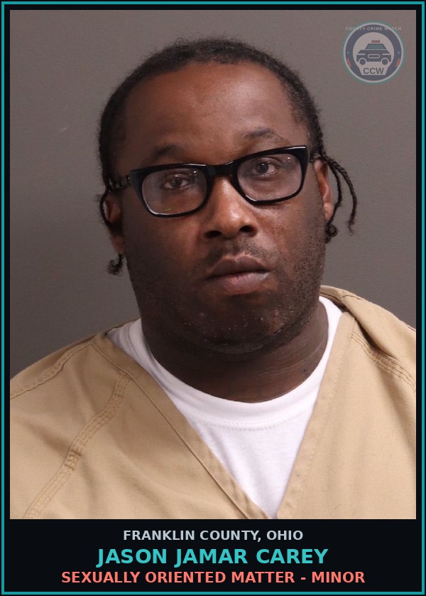 Booking mugshot of Jason Jamar Carey in Franklin County