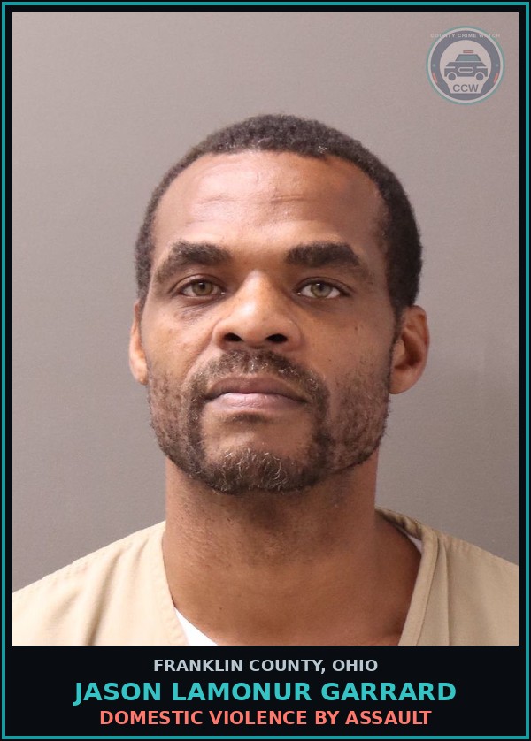 Booking mugshot of Jason Lamonur Garrard in Franklin County