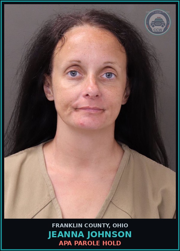 Booking mugshot of Jeanna Johnson in Franklin County
