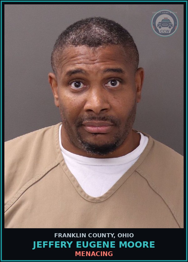 Booking mugshot of Jeffery Eugene Moore in Franklin County