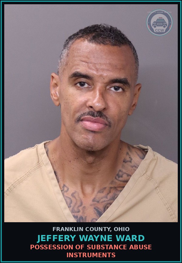 Booking mugshot of Jeffery Wayne Ward in Franklin County