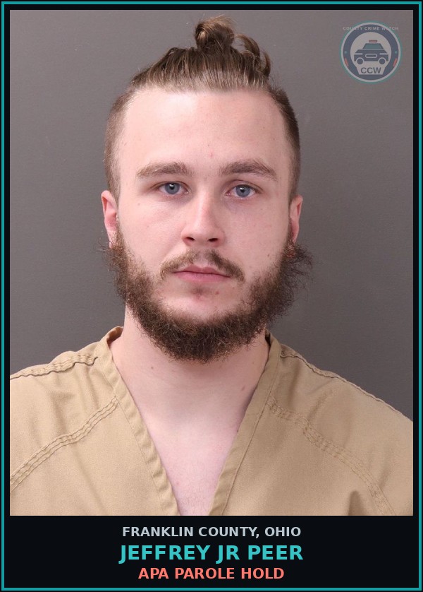 Booking mugshot of Jeffrey Jr Peer in Franklin County