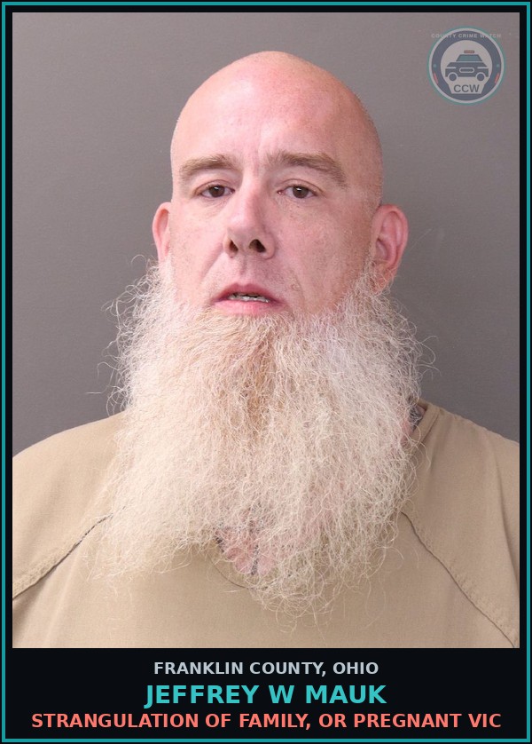 Booking mugshot of Jeffrey W Mauk in Franklin County