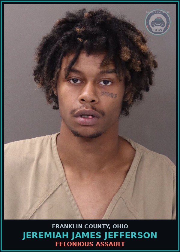 Booking mugshot of Jeremiah James Jefferson in Franklin County