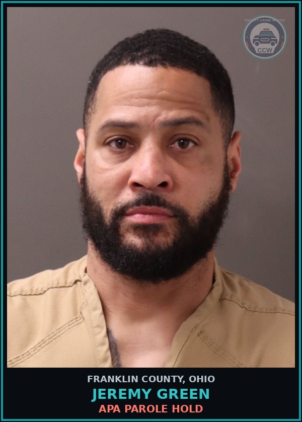 Booking mugshot of Jeremy Green in Franklin County