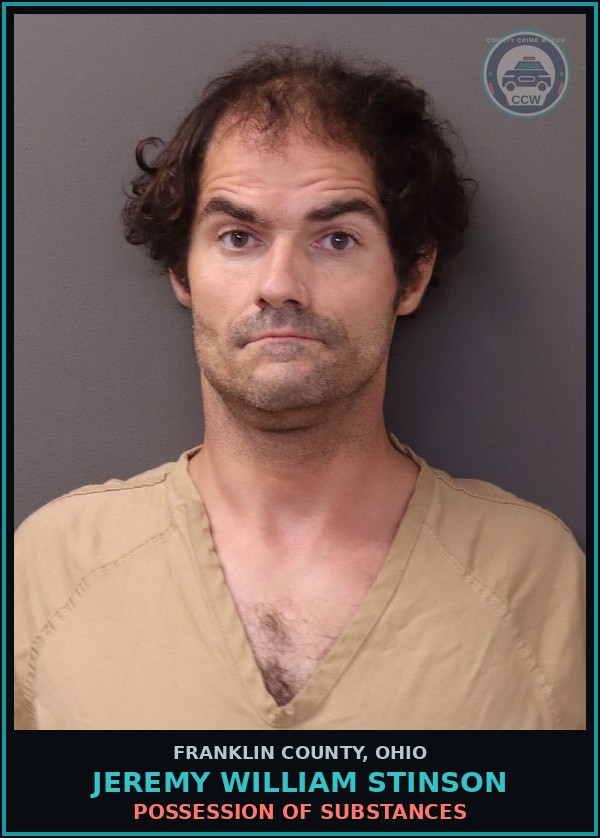 Booking mugshot of Jeremy William Stinson in Franklin County