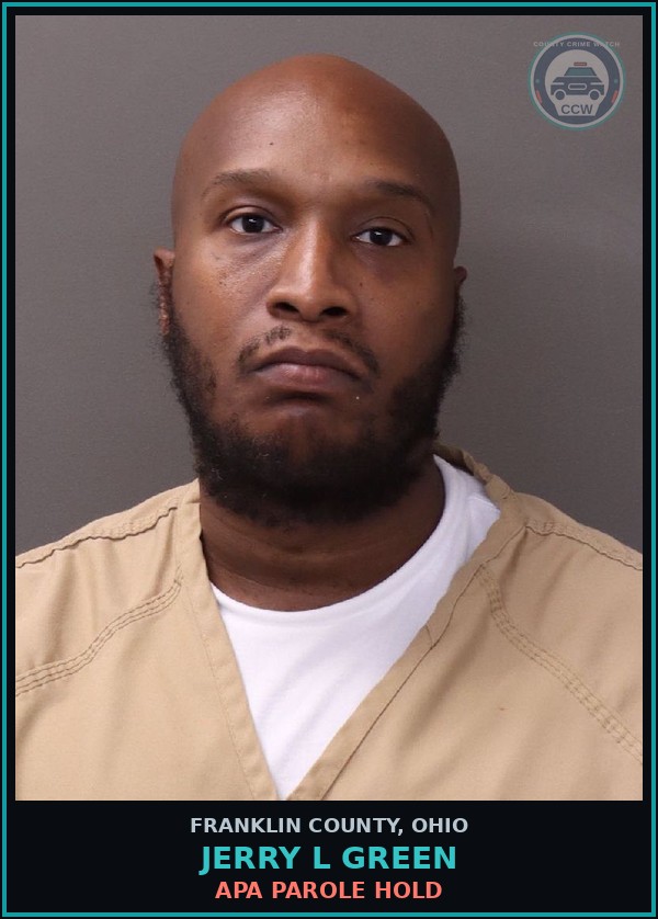 Booking mugshot of Jerry L Green in Franklin County