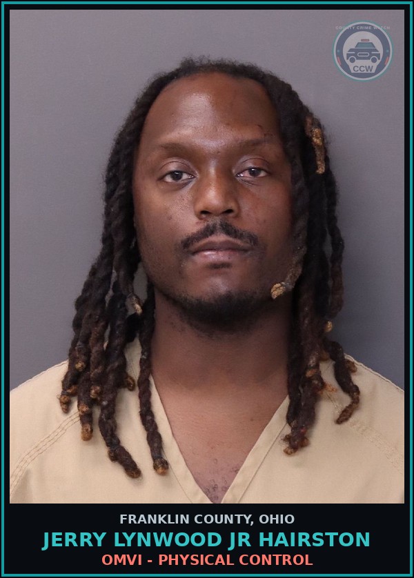 Booking mugshot of Jerry Lynwood Jr Hairston in Franklin County