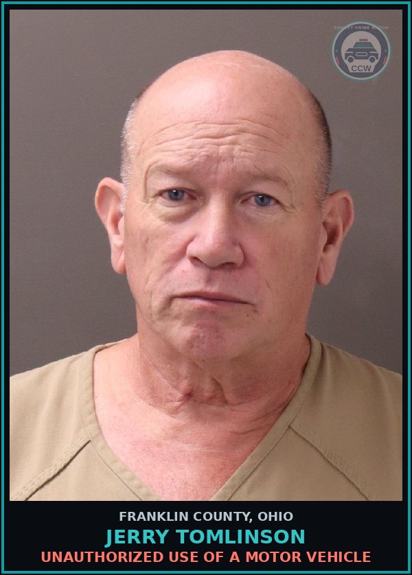 Booking mugshot of Jerry Tomlinson in Franklin County