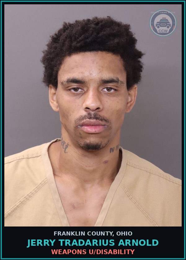 Booking mugshot of Jerry Tradarius Arnold in Franklin County