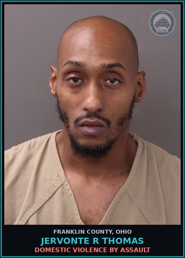 Booking mugshot of Jervonte R Thomas in Franklin County