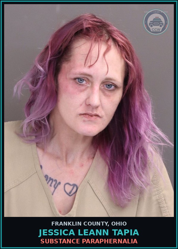 Booking mugshot of Jessica Leann Tapia in Franklin County