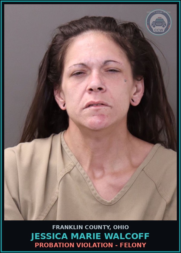 Booking mugshot of Jessica Marie Walcoff in Franklin County