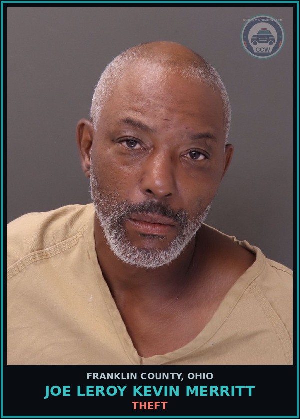 Booking mugshot of Joe Leroy Kevin Merritt in Franklin County