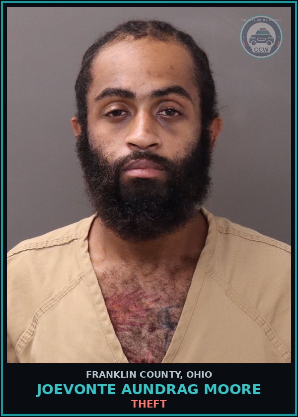 Booking mugshot of Joevonte Aundrag Moore in Franklin County