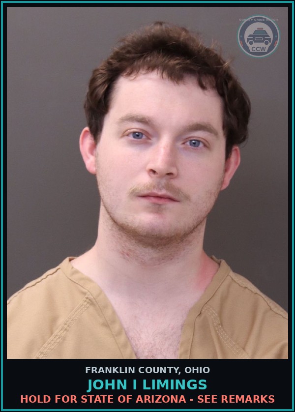 Booking mugshot of John I Limings in Franklin County