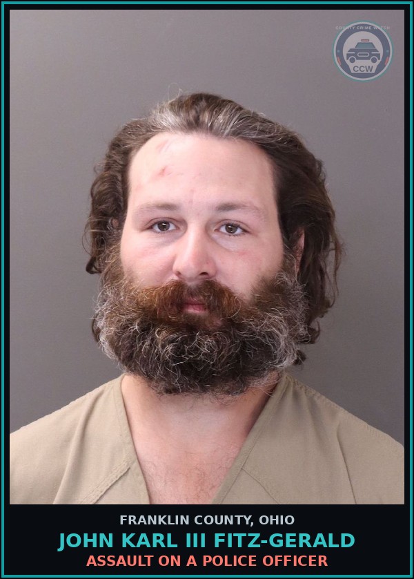 Booking mugshot of John Karl Iii Fitz-Gerald in Franklin County