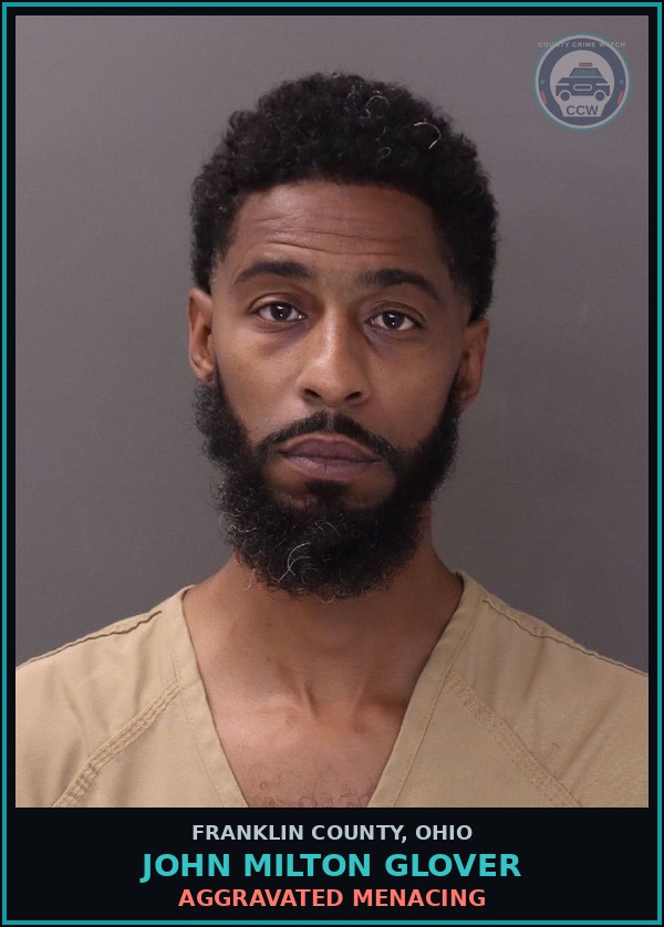Booking mugshot of John Milton Glover in Franklin County