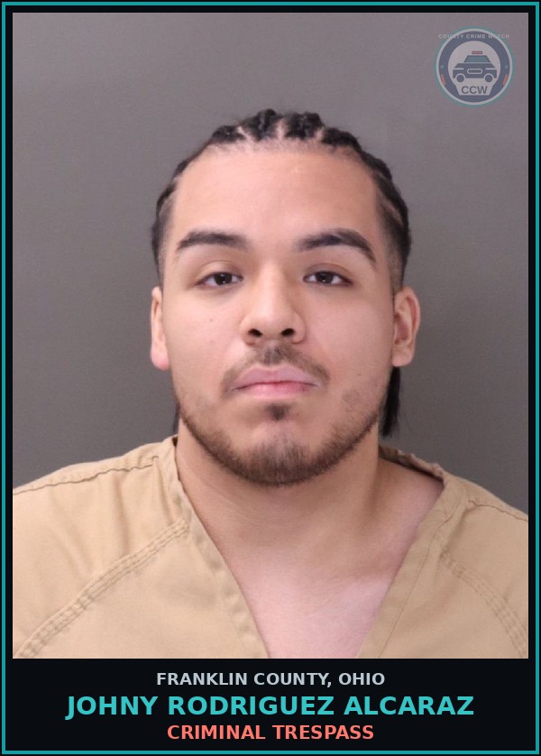 Booking mugshot of Johny Rodriguez Alcaraz in Franklin County