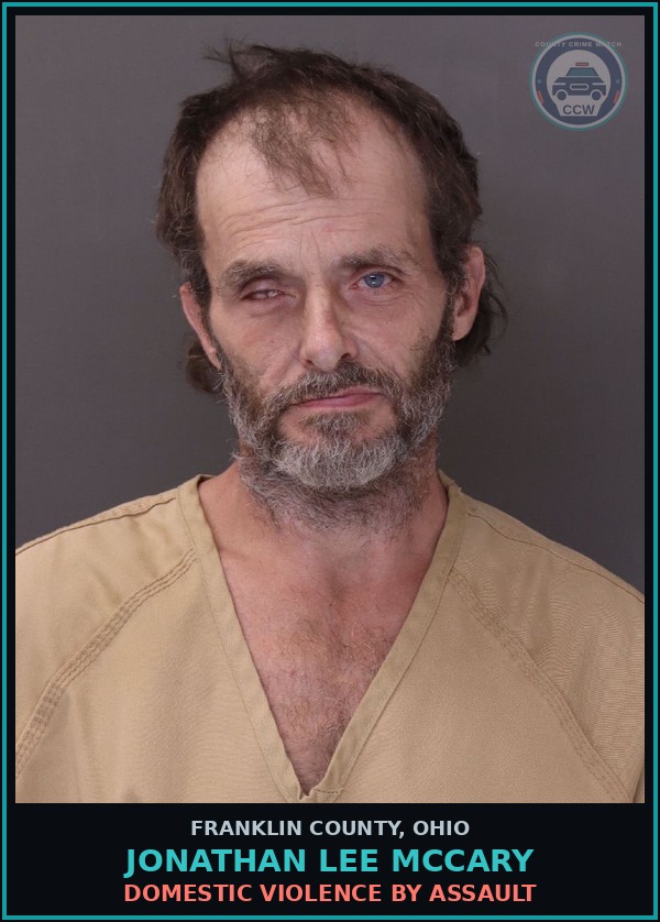 Booking mugshot of Jonathan Lee Mccary in Franklin County