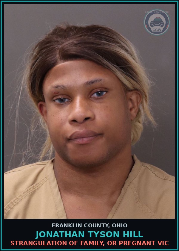 Booking mugshot of Jonathan Tyson Hill in Franklin County